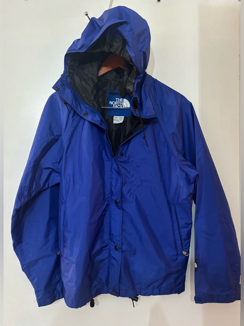 The North Face Vintage Blue Gore-Tex Hooded Fleece Jacket Medium Made in USA